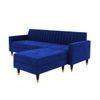 Deeplac Sectional Fabric Sofa - Navy Blue