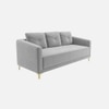 Arab Velvet 3 Seater Sofa Grey Color