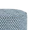 Mello Pouffee In Mango Walnut Finish with Indigo Crest Colour
