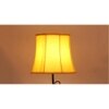 Mia Yellow Fabric Floor Lamp with Black Iron Base