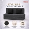 Coirfit Folding 2 Seater Double Foam Fold Out Sofa Cum Bed  in Dark Grey Colour