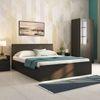 Wren Engineered Wood King Size Box Storage Bed In Dark Wenge Finish
