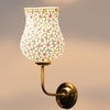 Devansh Metal Electric Wall Light in Gold Colour with Multicolor Shade Count of 1 Light