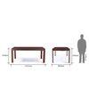 Vanalen Glass 6 To 8 Seater Dining Table In Dark Walnut Finish