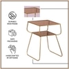 Contemporary Iron Side Table in Gold Colour