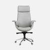 Flow Leatherette High Back Office Chair In Grey Colour