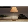 Beige Jute with Metal Gold Table Lamp