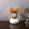 Dual Handle Abstract Coloured Ceramic Vase