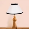 Devansh Multicolor Cotton Table Lamp With  Wood Natural Base (10X18 Inches)-33