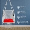Swingzy Polyester Blend Premium Large Rectangle Swing Chair White