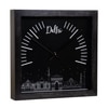 Delhi Skyline Wood Wall Clock with Minimal Black Dial