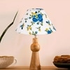 Devansh Multicolor Cotton Table Lamp With Wood Natural Base (10X18 Inches)-38