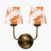 Devansh Metal Electric Wall Light in Gold Colour with Multi Shade Count of 2 Lights