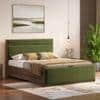 Rio Engineered Wood King Size Hydraulic Storage Bed In Moss Green