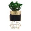 Artificial Succulent In Black & Gold Pot