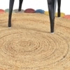 Hand Braided Jute Colorful Round Rug