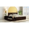 Brilliant Sheesham Wood Queen  Size Bed Drawer Storage Walnut Finish (60 x 78 inches)