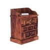 Woodway Solid Wood Bedside Table in Teak Finish