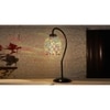 Multicolor Mosaic Glass Curvy Table lamp with Iron Base (EN21)