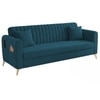 Daraco Velvet 3 Seater Sofa in T Blue Color