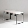 The Aarhus Metal Bench in White Finish