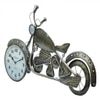 Craft Tree Metal Handpainted Silver Color Bike  Wall Clock