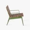 Chalet Teak Wood Lounge Chair in Olive Green Colour