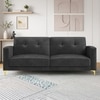 Novelle 3 Seater Click-Clack Sofa cum Bed  in Dark Grey Colour