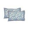 Paolo Blue Abstract 180 TC Cotton Double Size Bedsheet with 2 Pillow Covers