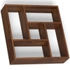 BLUEWUD Javis Engineered Wood Wall Shelve Decor Floating Shelf Display Rack Decorative Hall D�cor for Living Room Bedroom Home Furniture (Brown Maple) (61.5 X 14.8 X 61.5) CM.