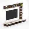 Primax Plus Large Engineering Wood Wall Mount Tv Unit In Wenge & White Finish