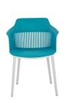 Kepler Brooks Senora Cafeteria Dining Chair in Blue Colour