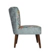 Rowan Accent Chair in Silver and Red Floral Pattern