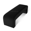 Floran Velvet 2 Seater Ottoman Bench in Black Color