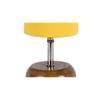 Maxine Yellow Fabric Shade Table Lamp with Natural Wooden Base