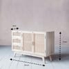 Atlanta Solid Wood Crockery Cabinet in Whitewash