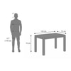 Atlas Solid Wood 4 Seater Storage Dining Table In Honey Finish