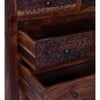 Prisha Solid Wood Chest of 5 Drawers in Teak Finish