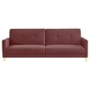 Gilud 3 Seater Click-Clack Sofa cum Bed  in Pink Colour