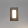 Ankle Square Led Outdoor Foot Light In Aluminum Grey Finish