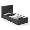 Amy Engineered Wood Single Size Box Storage Bed In Dark Wenge Finish
