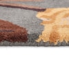 Presto Grey Floral Hand Tufted Wool Carpet 4X6 Feet