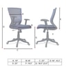Ebeaony Mid Back Ergonomic Chair in Black Colour