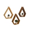 William Iii Diamond Shaped Set Of 3 Wooden Wall Shelves