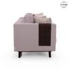 Rubik 3 Seater Fabric Sofa in Smokey Taupe Colour