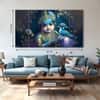 The Castle Decor Bal Gopal Wall Painting Wooden Framed 27x48 Inch (Style 5)