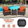 Carry Bird Wicker Patio Furniture Outdoor Balcony Chairs In Orange Colour