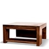 Wayne Sheesham Wood Contemporary Square Coffee Table In Teak Finish