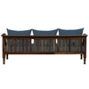 Arden 3+1+1 Seater Wooden Sofa in Blue Fabric