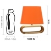 Devansh Orange Cotton Table Lamp With  Wood Natural Base -5